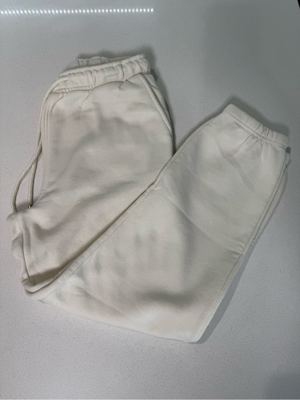 Forever 21 Women's Cream Drawstring Jogger Sweatpants